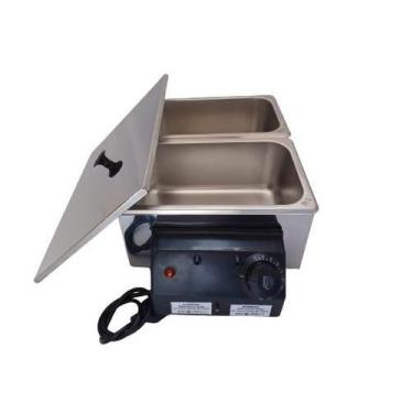 Imagem de Derretedeira de cera 5 KG 2 CUBAS Profissional - Magfryer Inox , 110V
