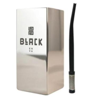 Imagem de Kit Tereré Copo Quadrado Inox + Bomba Mola Terere Black Erva - A.R Var