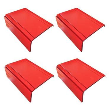 Imagem de Kit 04 un Esteiras Suporte Reta Flexivel P/ Braço Sofá Vermelha - MA S