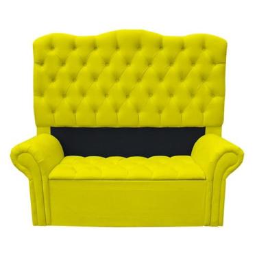 Imagem de Kit Cabeceira e Recamier Baú Aurora Para Cama Box Casal King 1.95 - Su
