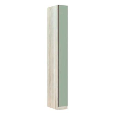 Imagem de Guarda-roupa 1 Porta 25cm Legno Crema Com Verde Jade - LUCIANE
