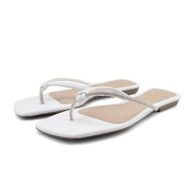 Imagem de Sandália Feminina Rasteirinha  de Dedo Chinelo Plano Salto Baixo - Pos