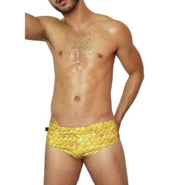 Imagem de Sunga Slim Estampa Digital Palha