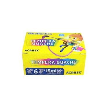 Imagem de Kit Tempera Guache 02020 Acrilex Kit C/ 6 15ml