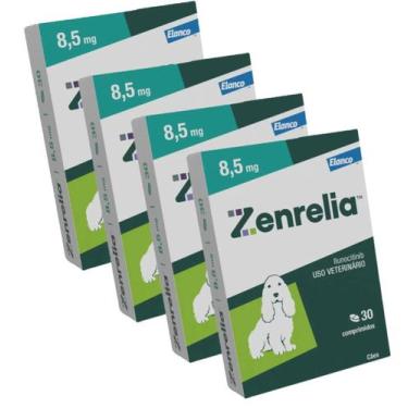 Imagem de Combo 4 Zenrelia 8,5mg Dermatológico Elanco para Cães - 30 Comprimidos