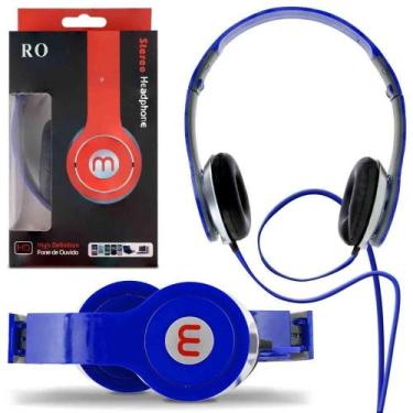 Imagem de Fone de Ouvido Stereo Headphone Azul - Max Mídia