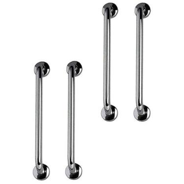 Imagem de Barra de Apoio 70cm Aço Inox Kit 4 Unidades Acessibilidade Criança Ido