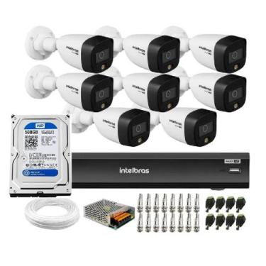 Imagem de Kit 8 Câmeras Segurança VHD 1220 B Full Color Full HD 1080p + Gravador