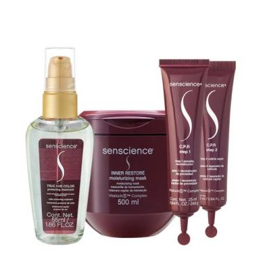 Imagem de Kit Senscience Inner Restore Máscara 500g True Hue Óleo e C.P.R Ampola