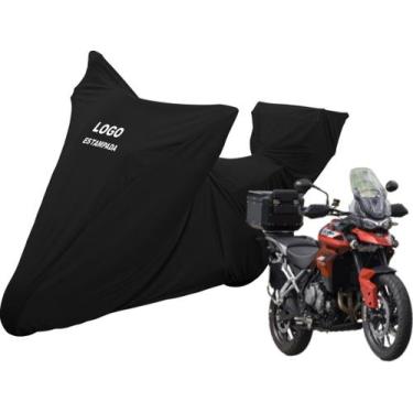 Imagem de Capa Tecido Proteção Moto Triumph Tiger 1200 Com Top Case - Mz, Preta