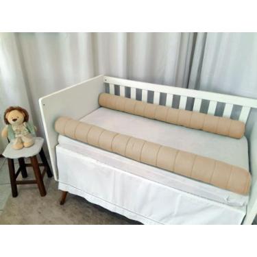 Imagem de 2 Rolos Protetor Lateral 1,15m Cama De Solteiro Com Zíper - Baby mel, 