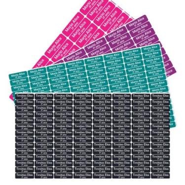 Imagem de 112 Etiquetas Escolares Personalizado Vinil  LÁPIS PEQUENAS - Tectoner