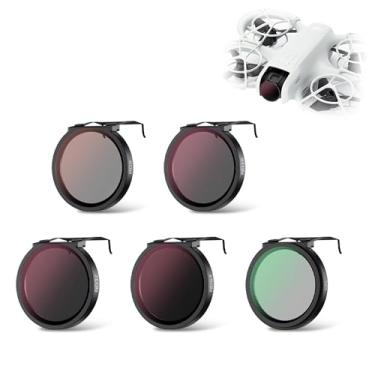 Imagem de JJC Kit de filtro ND para drone DJI NEO, pacote com 5 filtros (ND8 ND16 ND32 ND64 CPL) com moldura de alumínio ultraleve