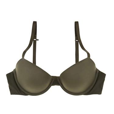 Imagem de Undies.com Sutiã push-up feminino de microfibra com abas e aro Oh Darling Demi, Azeitonas ricas, 34B