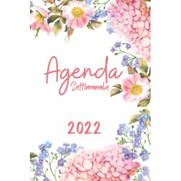 Imagem de Agenda settimanale: Diario Planner Calendario Pianificatore Giornaliera | 2 pagine = 1 settimana | Per una gestione perfetta del tempo | Fiore | Idee Regalo Donna