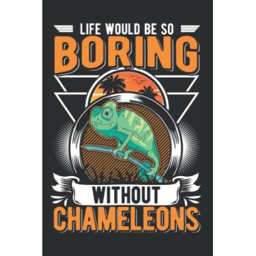 Imagem de Notebook With Chameleon: Chameleon Gift / 6x9 Inches / 120 graph Sites