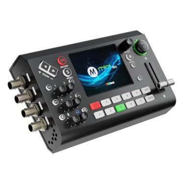 Imagem de RGBlink Minicomutador de vídeo ISO, comutador multifuncional de 10 canais, comutador compacto SDI e HDMI Live Stream com controle de câmera PTZ, compatível com NDI HX, transmissão profissional para