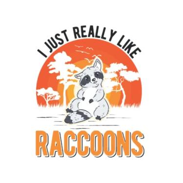 Imagem de Notebook With Raccoon: I Just Really Like Raccoon's Raccoon / 6x9 Inches / 120 graph Sites