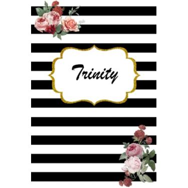 Imagem de Trinity: Classic Floral Personalized Notebook/Journal/ Log Book/ Planner With Name, 110 pages of your selected paper, planner. Size: 6” x 9”
