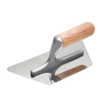 Imagem de IEUDNS Colher de pedreiro de aço inoxidável para acabamento de gesso, ferramenta manual profissional, ferramenta de gesso com confortável para estuque