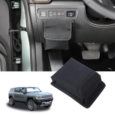 Imagem de Bolsa de armazenamento principal para saída de ar lateral do carro para Hummer EV 2024+, console central multifuncional organizador bolsa para óculos de sol telefone moeda cartão chave estojo