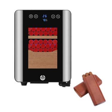 Imagem de Umidificador elétrico, gabinete umidificador de mesa termostático de grande capacidade de 100 contagens com tela LED digital, trava de segurança, controle inteligente de umidade e temperatura, pr