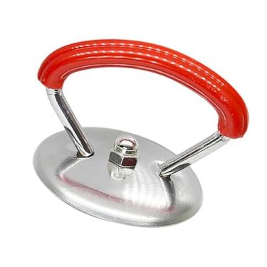 Imagem de Fenteer Tampa da panela de crock, substituição da tampa da panela, aperto do botão, resistente, alça fixa, botões da tampa da panela para frigideiras, Vermelho