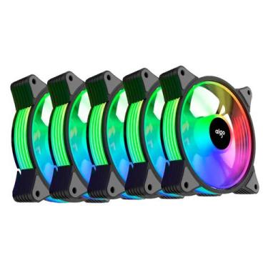Imagem de Cooler Fan para Gabinete Aigo AR12 Pro 5 em 1 RGB, preto
