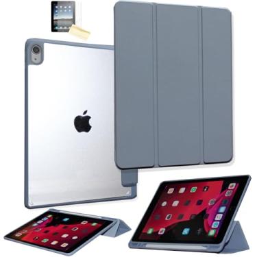 Imagem de JYtrend Capa à prova de choque para iPad A16 de 11 polegadas de 11ª geração/para iPad de 10ª geração (11 polegadas), capa inteligente com suporte transparente para A3354, A3355, A3356, A2696, A2757,