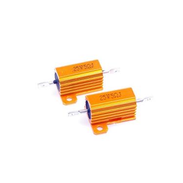 Imagem de LM YN 25 Watt 5 Ohm 5% Resistor de Corda de Alumínio Eletrônico Resistor de Ouro para Luzes de LED Inversor Divisor de Frequência Servo Industrial Control 2 peças