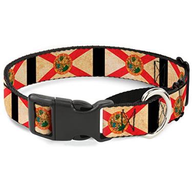 Imagem de Buckle-Down Bandeiras da Flórida/Coleira para Cachorro Preto Martingale, 3,8 cm de Largura - 40,6 a 58,4 cm Pescoço - Médio