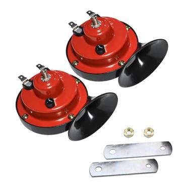 Imagem de HAOBO 2 buzinas de trem 300DB super altas, kit de buzina elétrica de caracol de tom duplo alto de 12 V, caracol elétrico de ar para carro, buzina dupla, acessórios universais para qualquer veículo de