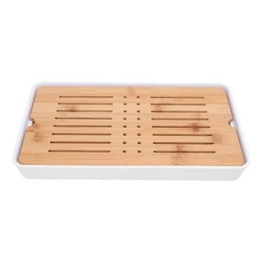Imagem de Bandeja de Mesa de chá Kung Fu para Drenagem de Armazenamento de água, Bambusoideae e Bandeja de Servir chá de Material Plástico para Bar de Escritório Doméstico