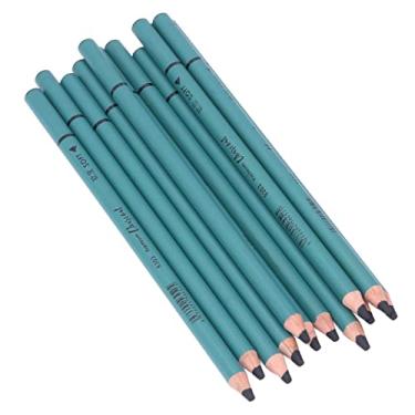 Imagem de 12 PCS Lápis de Desenho de Carvão Flexível, Escrita de Grafite Suavemente Lápis de Carvão Preto Materiais de Arte Adequados para Artistas Iniciantes, Ilustradores Profissionais