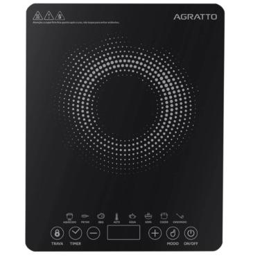 Imagem de COOKTOP DE INDUCAO ITALIANO AGRATTO 2000W Painel Digital 220V