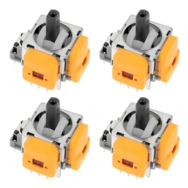 Imagem de YINETTECH 4 peças de substituição de joystick de efeito Hall para console de jogos, compatível com controle PlayStation 5, sensor analógico 3D, módulo de alavanca de dedo da roda