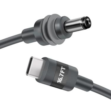 Imagem de benlexben Mini cabo Starlink 16,7 pés/5 m, cabo de alimentação USB C para DC, cabo à prova d'água, acessórios Starlink Mini compatíveis com adaptadores de energia de 65 W a 100 W