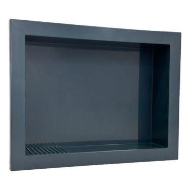 Imagem de Nicho Para Banheiro Porta Shampoo Prateleira De Embutir 30x40 - Domus 