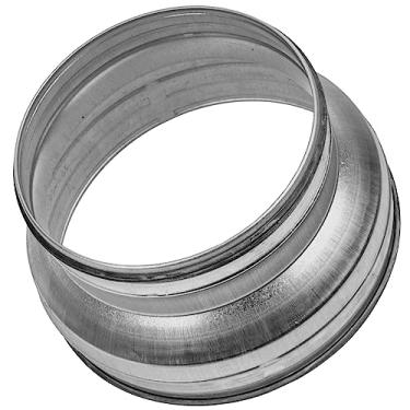 Imagem de Vent Systems Redutor de duto de aço galvanizado de 25,4 a 20,3 cm com junta de borracha - adaptador de ventilação - tubo de encaixe - conector, aumentador, redutor, cone - HVAC, sistemas de ventilação