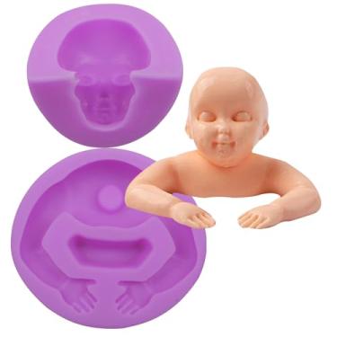 Imagem de Moldes de fondant para o corpo do bebê, moldes de silicone, moldes de braço de bebê, molde de fondant, moldes de chocolate para chá de bebê, decoração de bolo, enfeite de cupcake, pasta de doces, goma