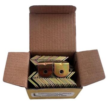 Imagem de Cantoneira L p/ móveis 3/4 Pol (20x20x20mm) cx c/100 peças - Lotus