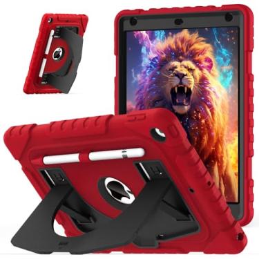 Imagem de OKP Capa infantil para iPad 9ª/8ª/7ª geração 10,2 polegadas (2021/2020/2019), capa protetora resistente para iPad 9, 8, 7ª geração com suporte embutido, suporte de lápis para crianças, meninas,