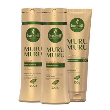 Imagem de Kit Haskell Murumuru Shampoo e Condicionador 300ml + Polpa em Creme 15