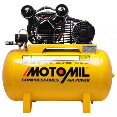 Imagem de Compressor de Ar 2HP Monofásico Bivolt 140PSI 10 Pés CMV-10PL/100 Motomil