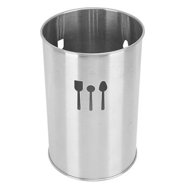 Imagem de GRCFUMO Solder de pauzinho de aço inoxidável, tubo de pauzinho de garfo, organizador de armazenamento de colher de espátula de bancada, pauzinhos de pauzinhos para cozinha