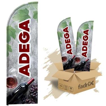Imagem de Wind Banner Dupla Face 3mt Completo Adega Kit C/ 2unds - Fadrix