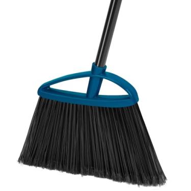 Imagem de MAVRIZ Vassoura para uso externo, vassoura de ângulo resistente com cabo longo de 152 cm, vassoura de cerdas rígidas para varredura interna, restaurante, loja, garagem, comercial