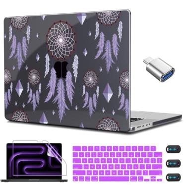 Imagem de CISSOOK Compatível com MacBook Pro 14 polegadas versão 2025-2021 M5 M4 M3 M2 M1 Chip A3112 A3185 A3401 A2918 A2992 A2779 A2442 modelo, capa rígida com capa de teclado e protetor de tela, apanhador de