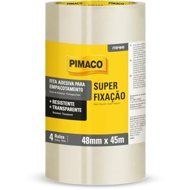 Imagem de Pimaco Fita BOPP TPTE 48MMX45M com 4 rolos - Cód. 970910