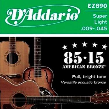 Imagem de Encordoamento Violão Aço EZ890 6 Cordas Super Light - DAddario - DAdda